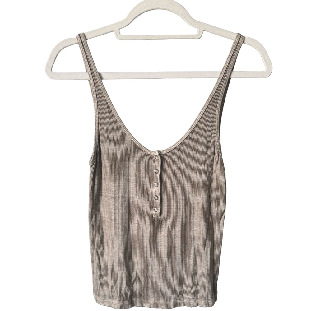 American Eagle Outfitters Soft & Sexy Rib Tank Top – Olive Green, Size M